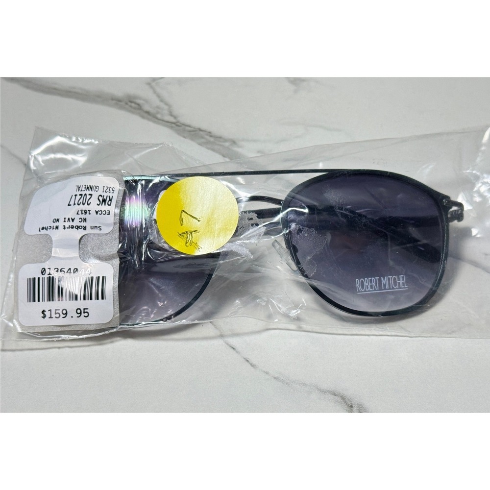 Robert Mitchel Sun Aviator Sunglasses Gunmetal Frame RMS20217 53-21-140 MSRP 160